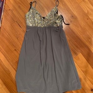 Grey sequins dress